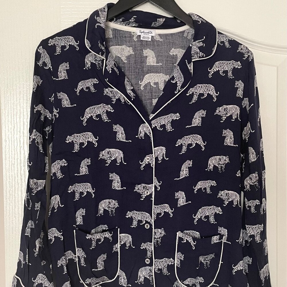 NWOT Splendid Tiger PJ Set Size Small - Picture 3 of 12